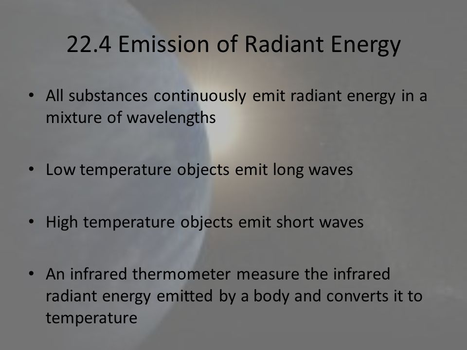 22.4 Emission of Radiant Energy