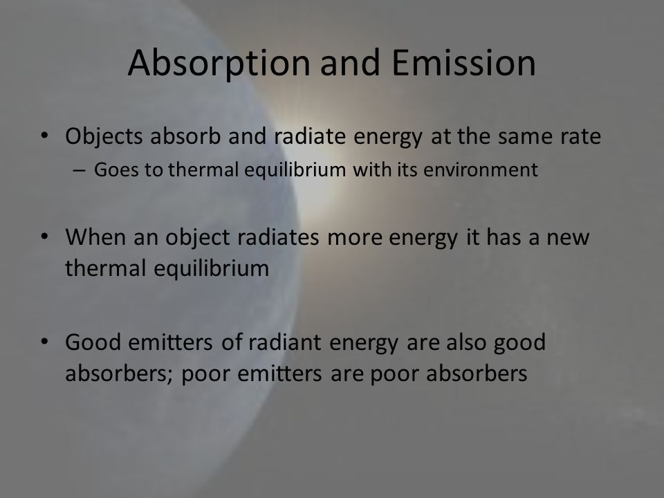 Absorption and Emission