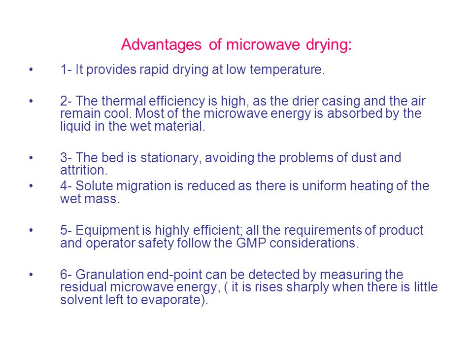 What are the advantages of microwave drying compared with traditional drying  methods?