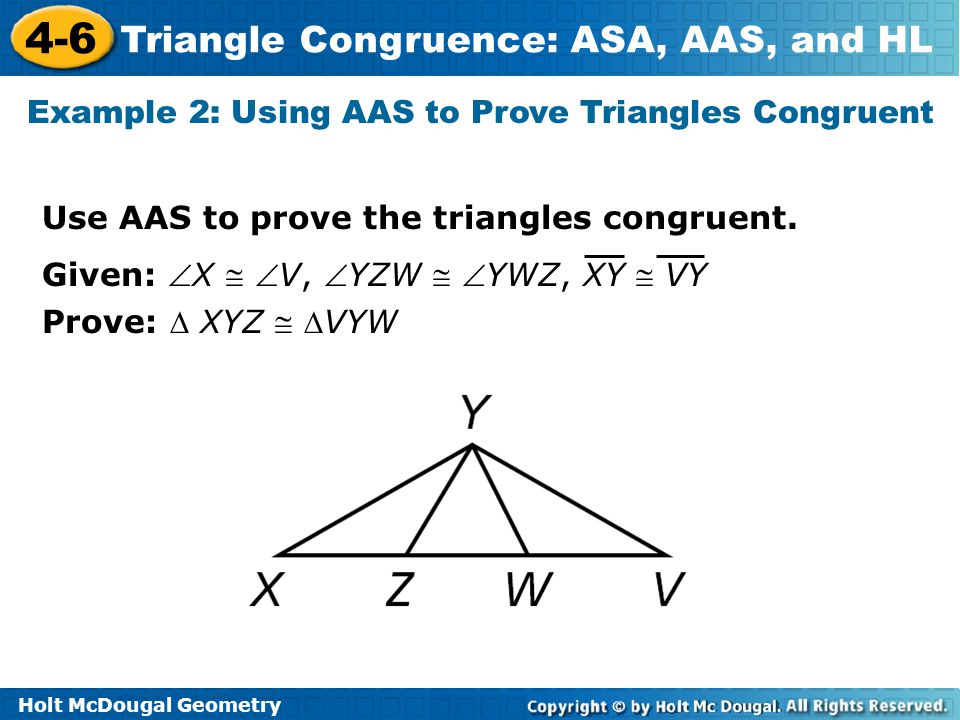 Example 2: Using AAS to Prove Triangles Congruent