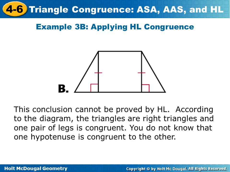 Example 3B: Applying HL Congruence