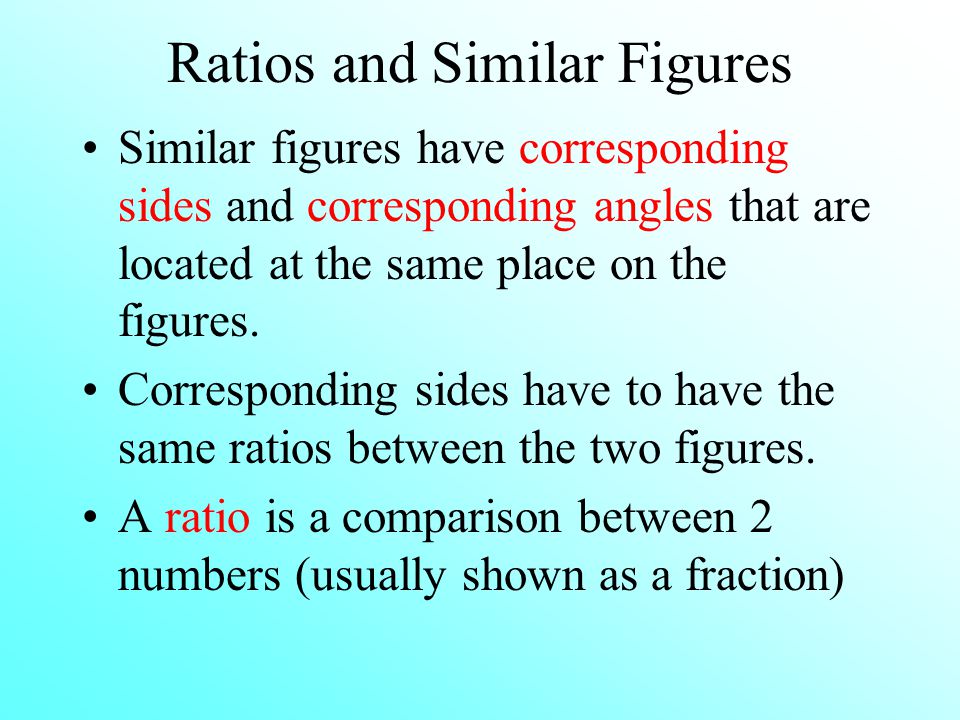Ratios and Similar Figures