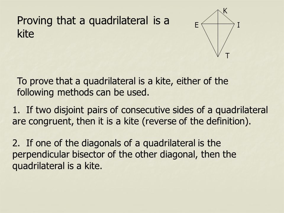 Proving that a quadrilateral is a kite