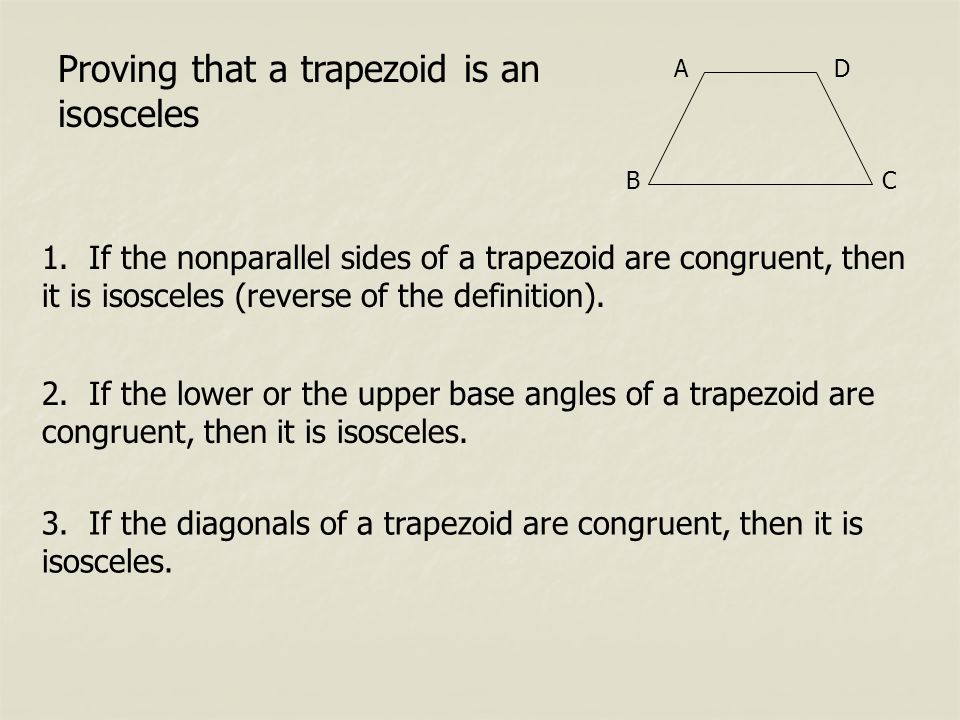 Proving that a trapezoid is an isosceles