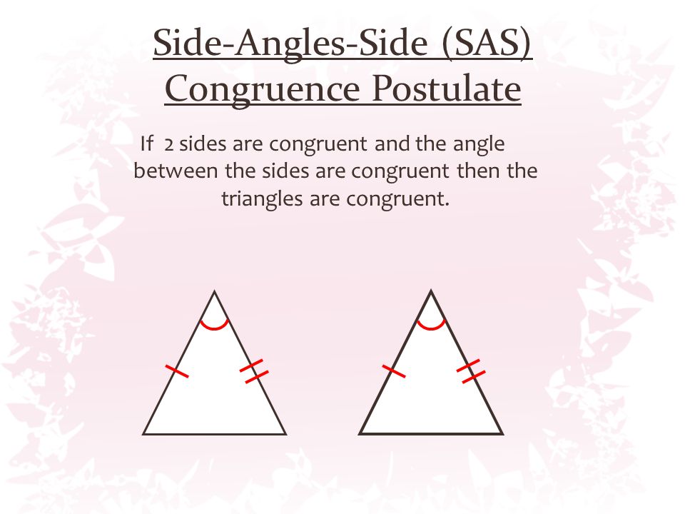Side-Angles-Side (SAS) Congruence Postulate