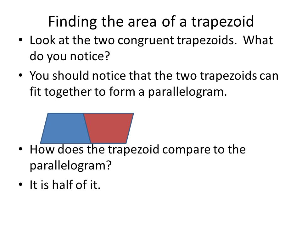 Finding the area of a trapezoid