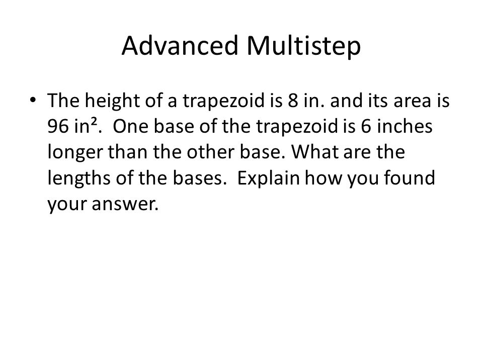 Advanced Multistep
