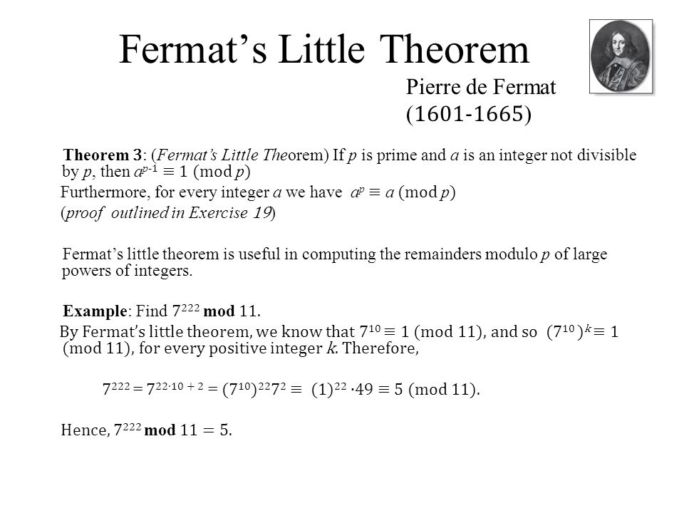 Fermat’s Little Theorem