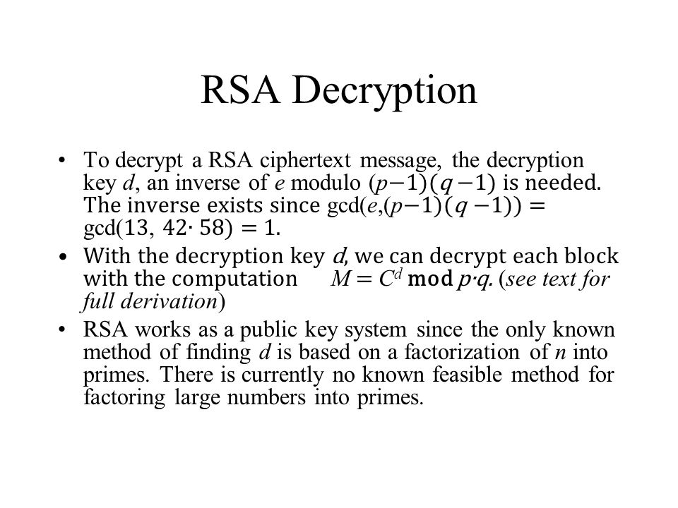RSA Decryption