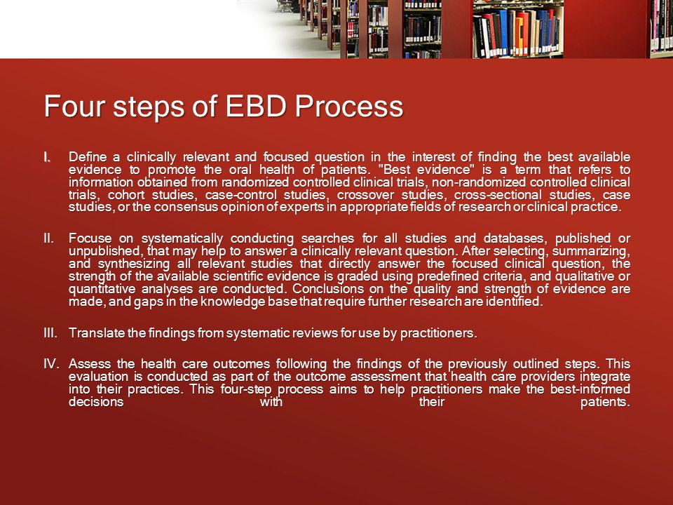 Four steps of EBD Process
