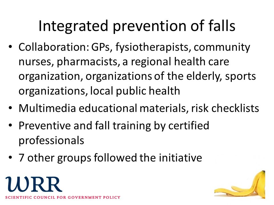 Integrated prevention of falls