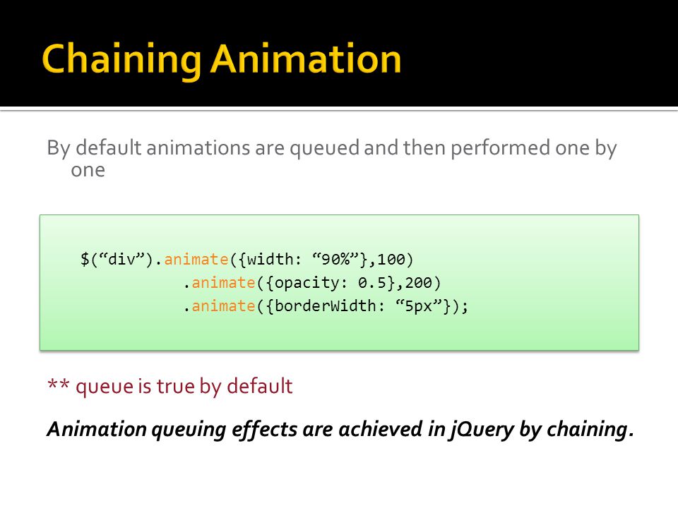 JQuery Effects JQuery Animation. - ppt video online download