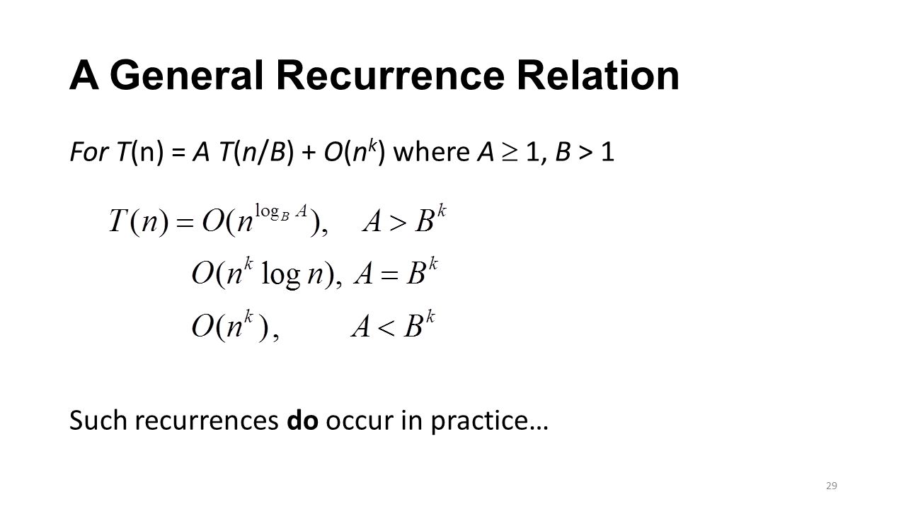 A General Recurrence Relation