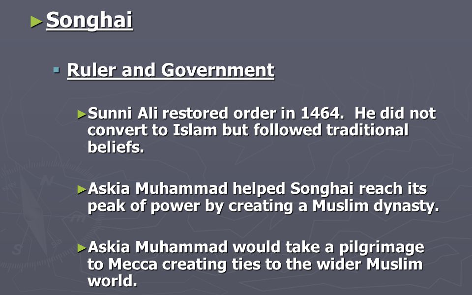 Songhai Ruler and Government