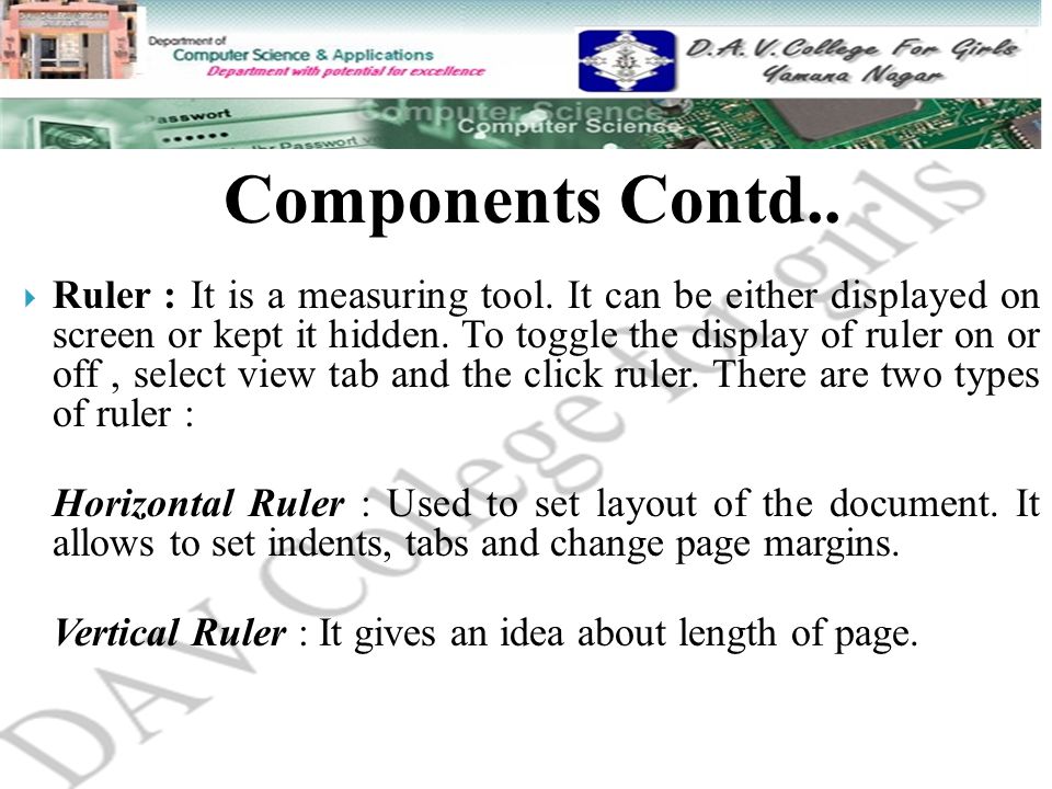 Components Contd..