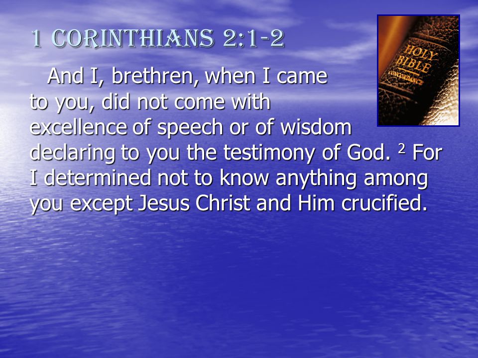 1 Corinthians 2:1-2