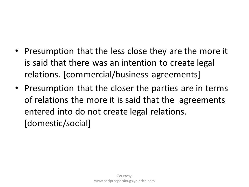 intention to create legal relations essay