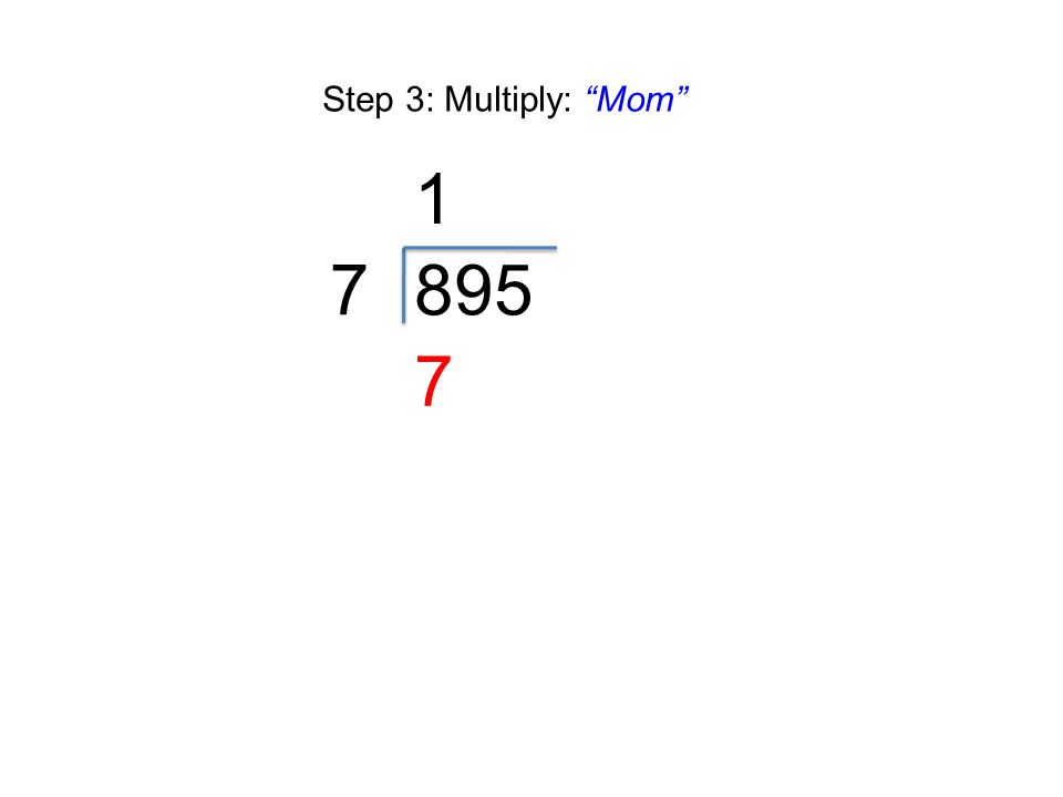 Step 3: Multiply: Mom