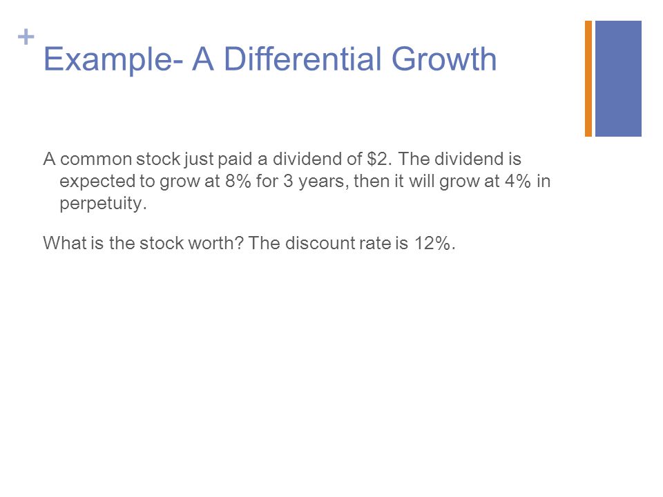 Example- A Differential Growth