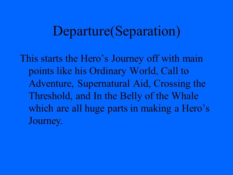 Departure(Separation)