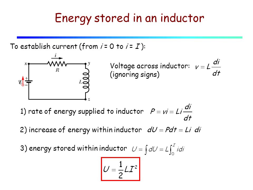 Inductors. Stored energy. LR circuit. - ppt video online download