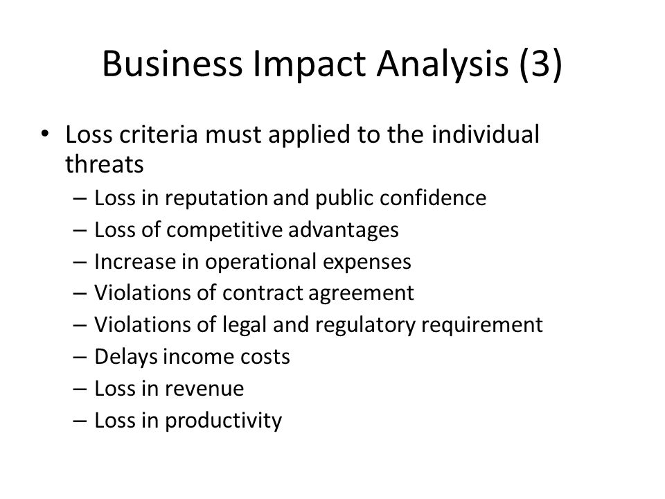 Business Impact Analysis (3)