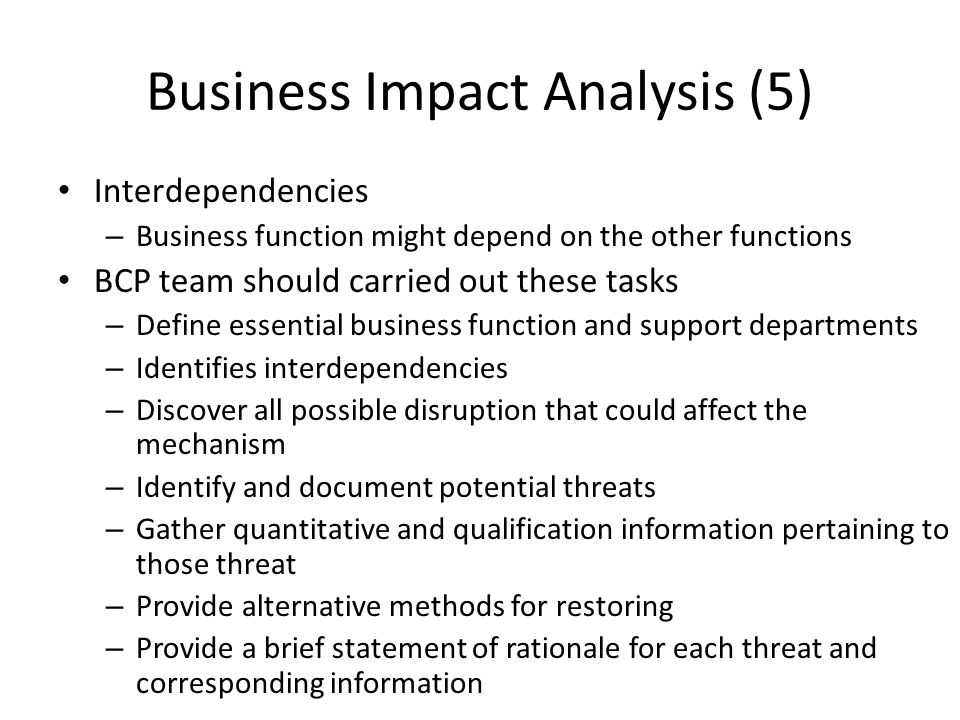 Business Impact Analysis (5)