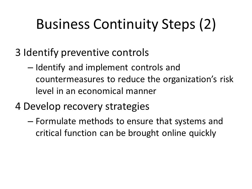 Business Continuity Steps (2)