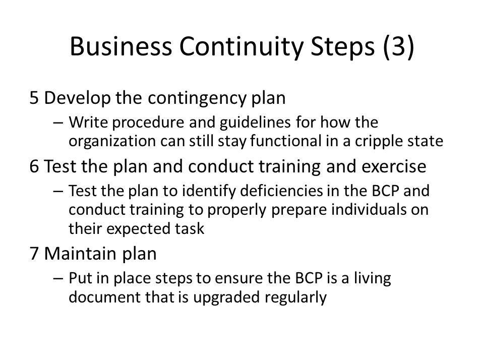 Business Continuity Steps (3)