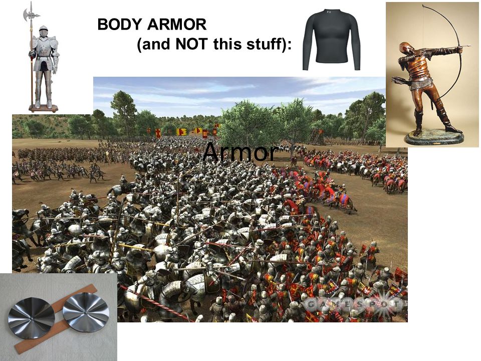 BODY ARMOR (and NOT this stuff): Armor