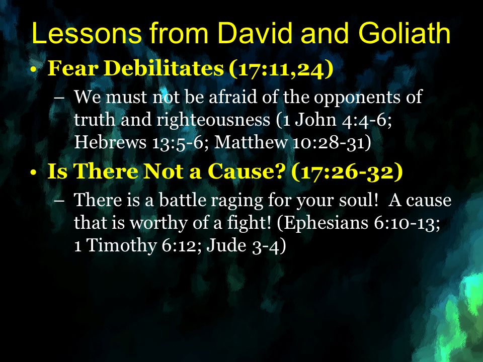 Lessons from David and Goliath