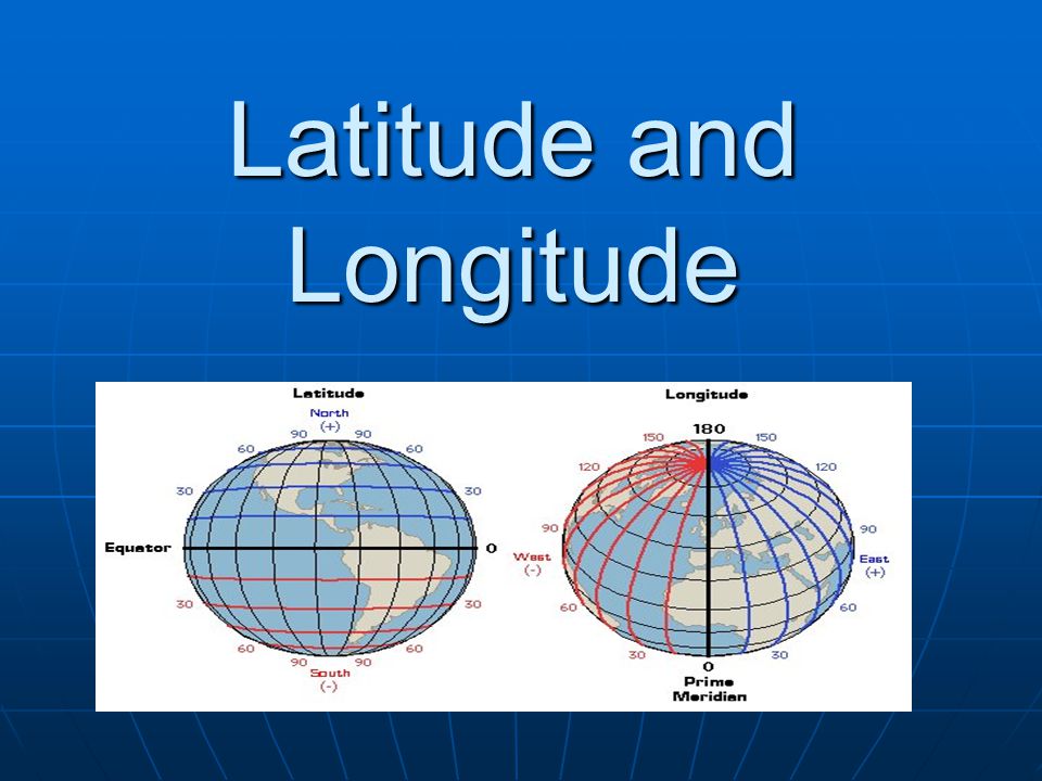Latitude and Longitude.
