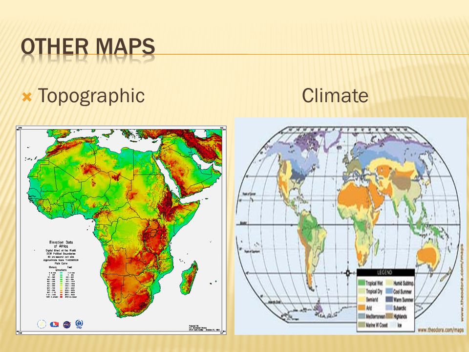 Other Maps Topographic Climate