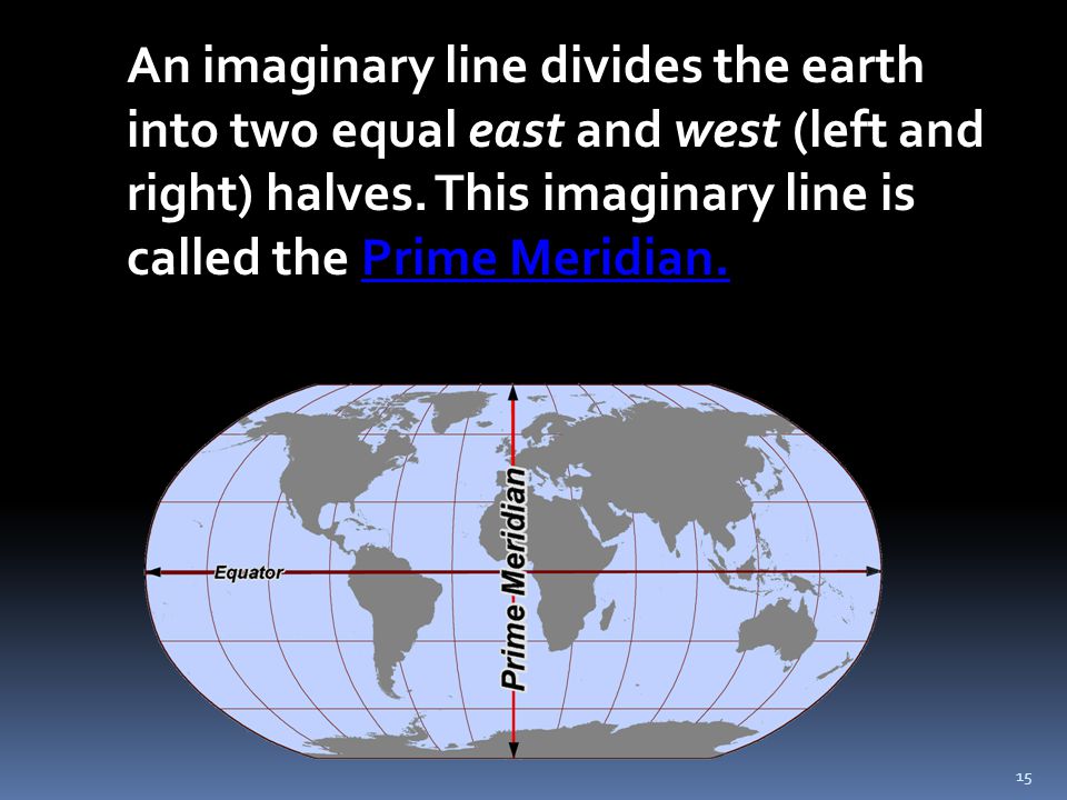 Who divides the Earth into two halves?