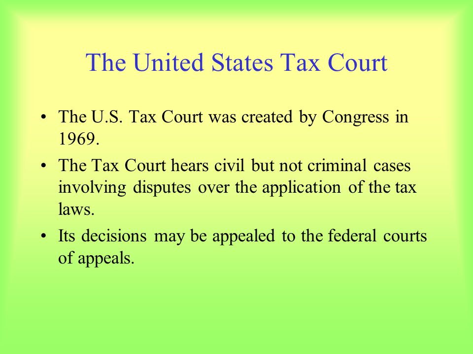 The United States Tax Court