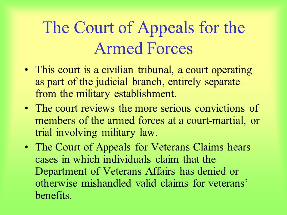 The Court of Appeals for the Armed Forces