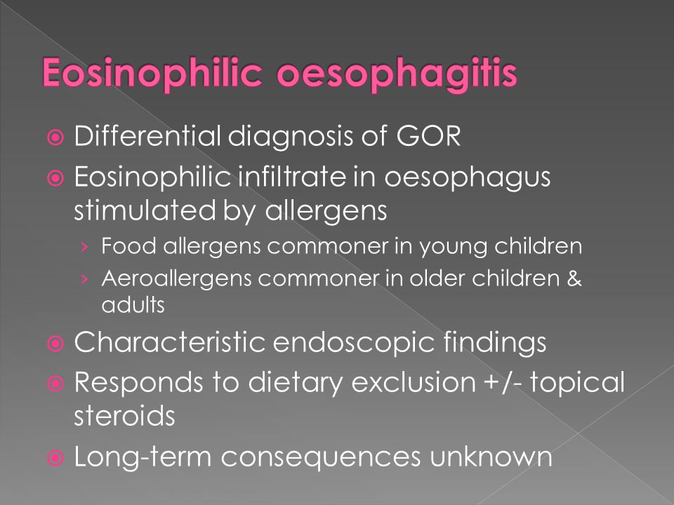 Eosinophilic oesophagitis