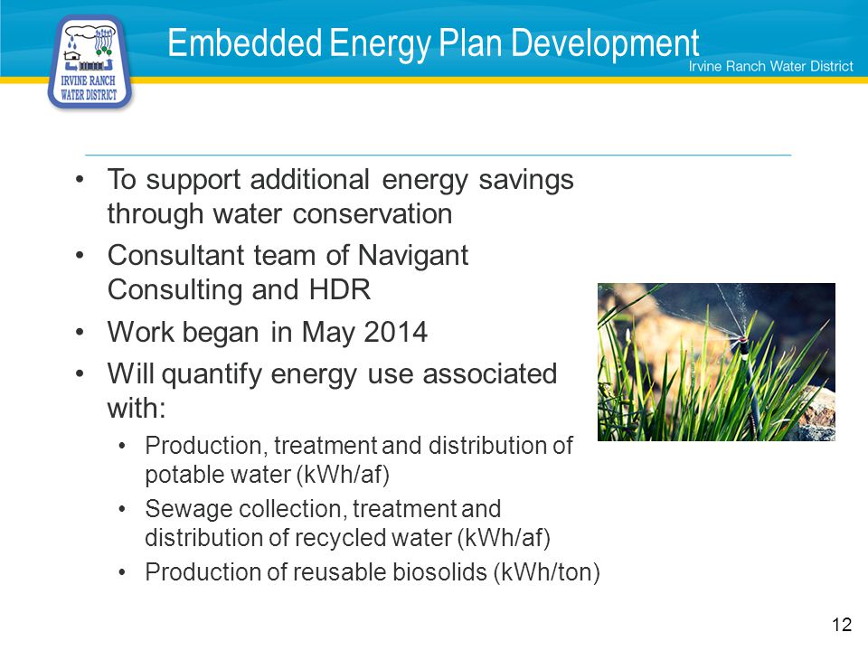 Embedded Energy Plan Development