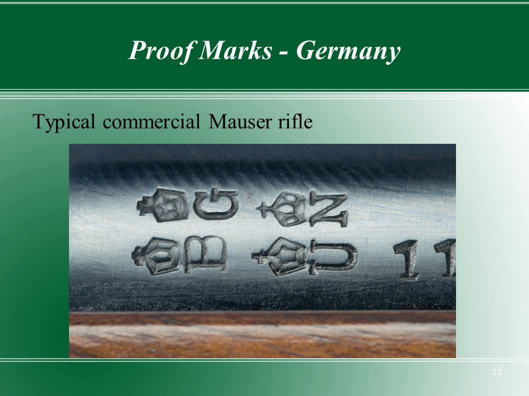Proof Marks - Germany. 