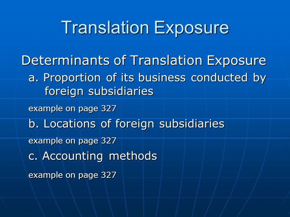 translation exposure example