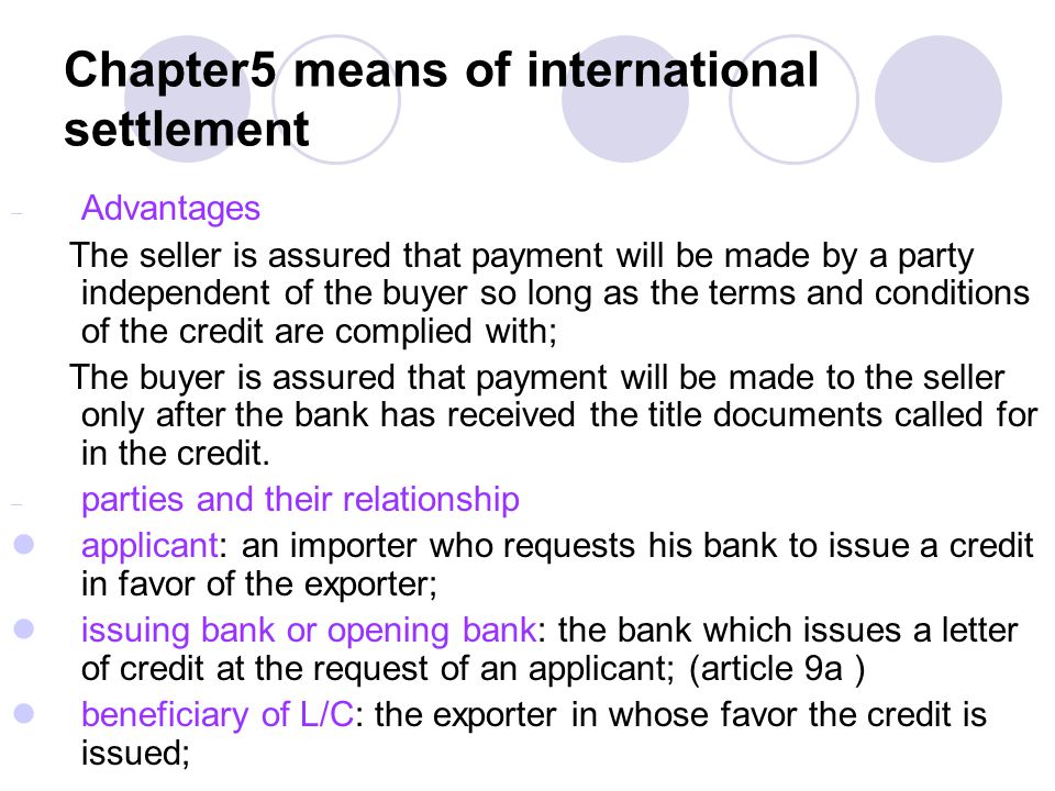 Chapter5 means of international settlement