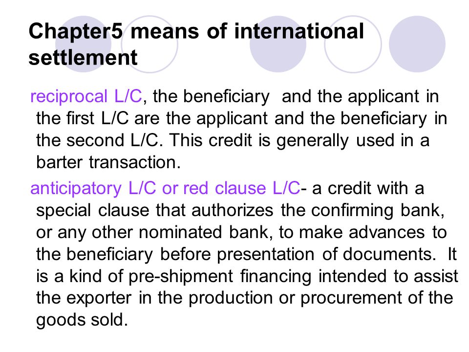 Chapter5 means of international settlement