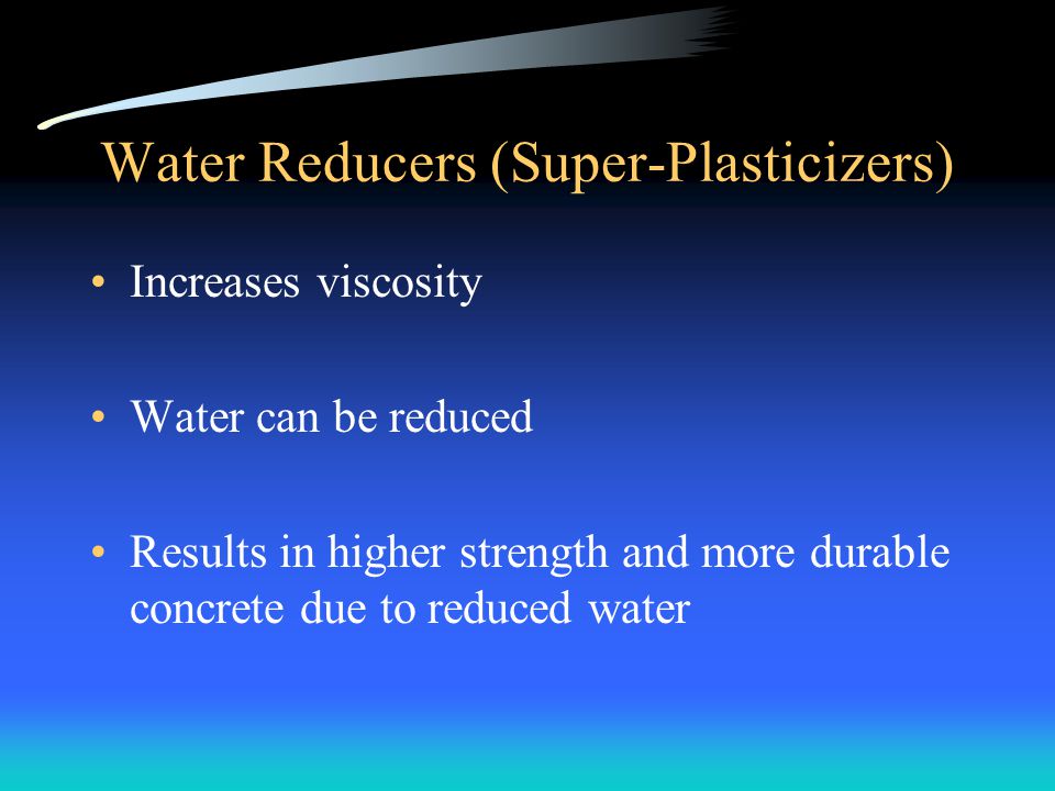 Water Reducers (Super-Plasticizers)