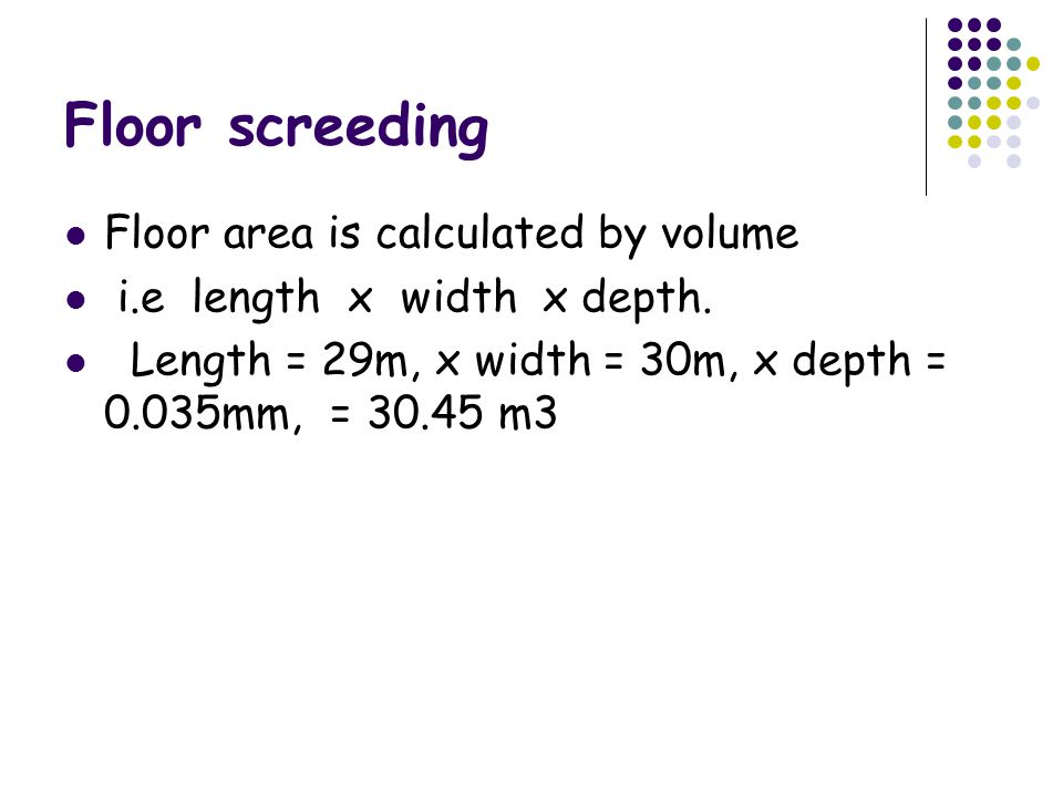 Floor Screeding Lesson No Ppt Video Online Download