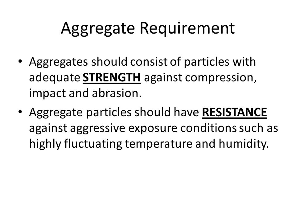 Aggregate Requirement