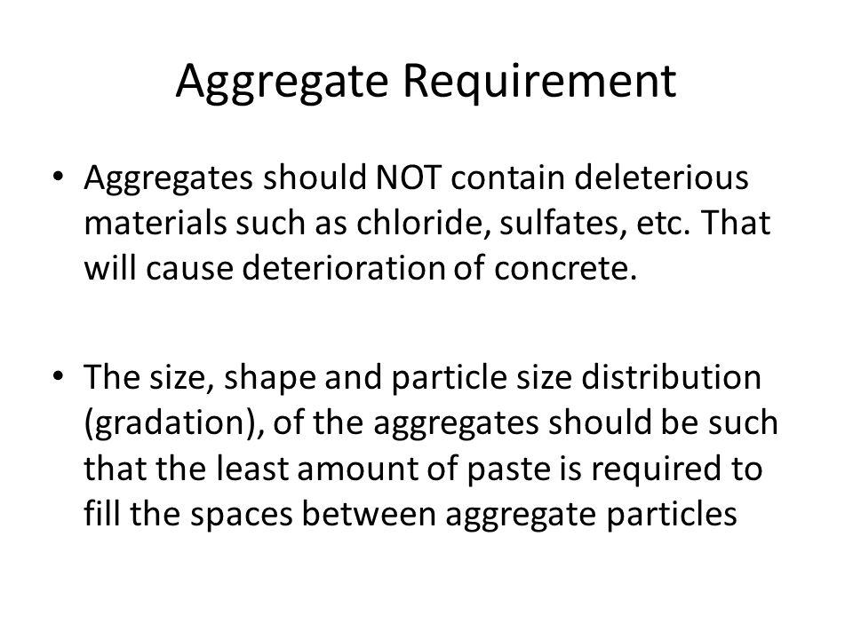 Aggregate Requirement