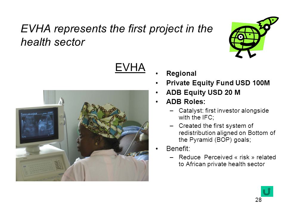 EVHA represents the first project in the health sector
