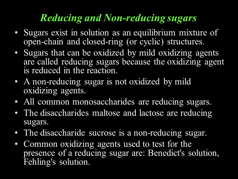 Reducing and Non-reducing sugars