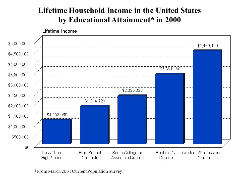 Lifetime Household Income in the United States