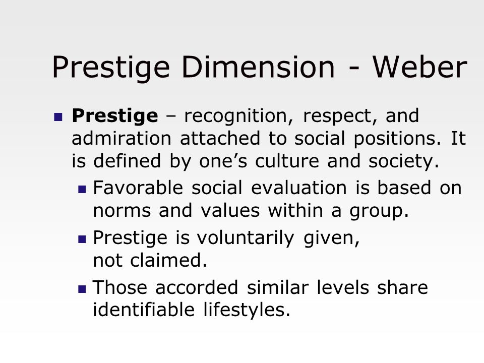 Prestige Dimension - Weber